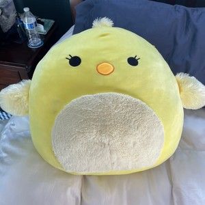 Squishmallows Kellytoy 16” AIMEE Yellow Chick Fuzzy Belly Plush